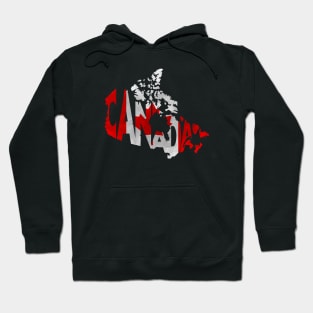 Canada Typo Map Hoodie